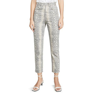 NWT Ksubi Chlo Wasted Kobra Pants 23 Ankle Crop High Waisted Snake Print